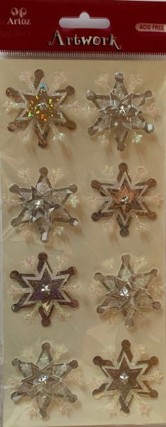 exklusive Sticker Sterne, silber-irisierend